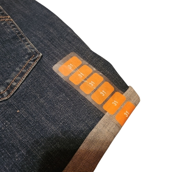 Levi's Mid Length Shorts Blue Jean Shorts Denim Cutoff Distressed Hypersoft - Picture 9 of 15